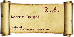 Kocsis Abigél névjegykártya