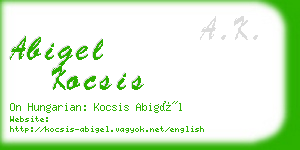 abigel kocsis business card